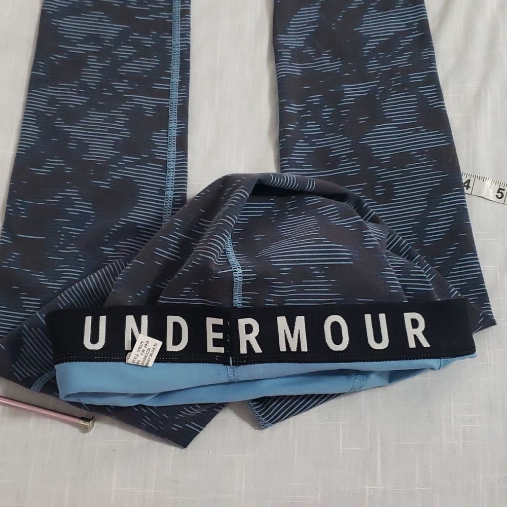 Under Armour. Blue & Black Patterned Leggings. Si… - image 4